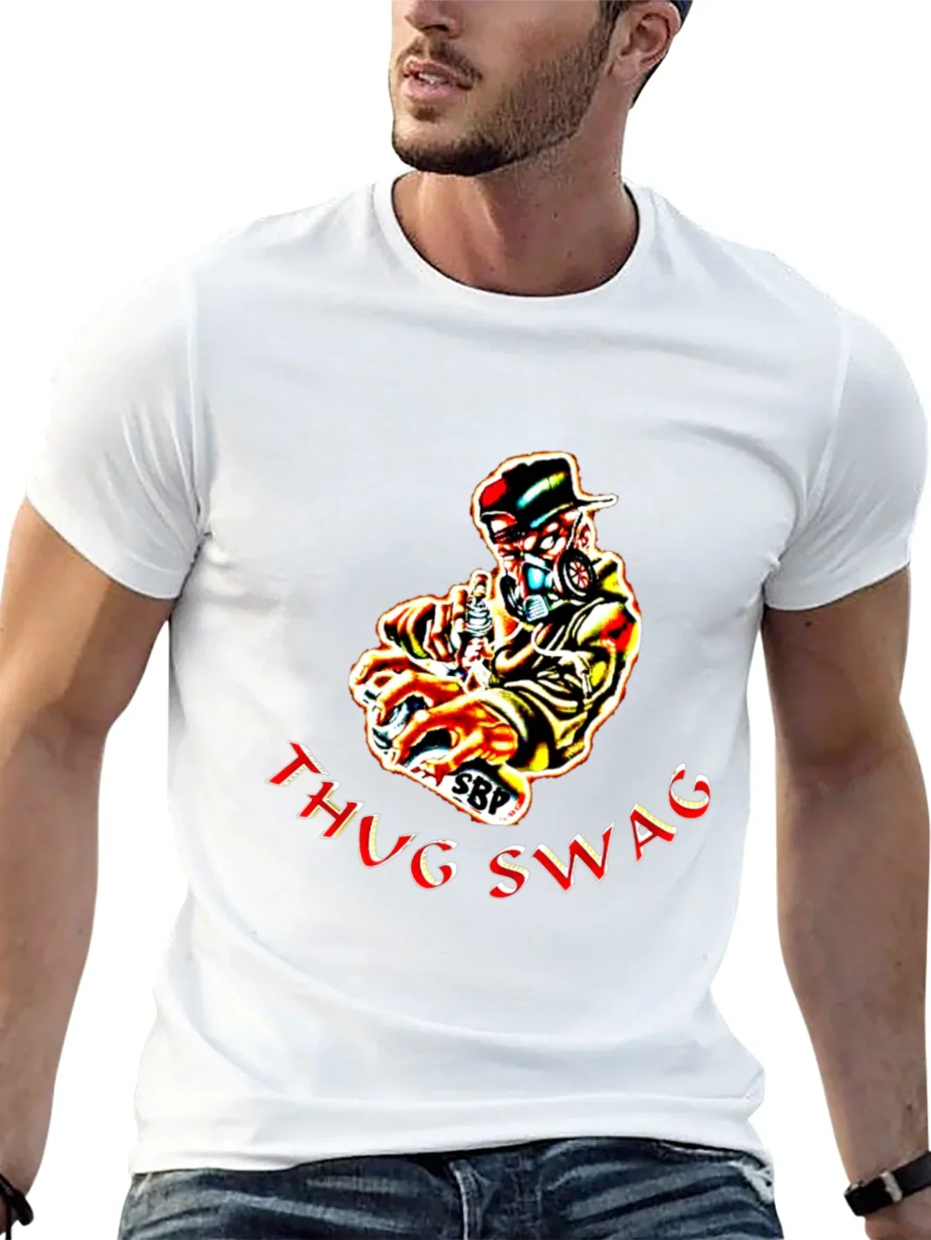 Thug Swag Black Graphic T-Shirt