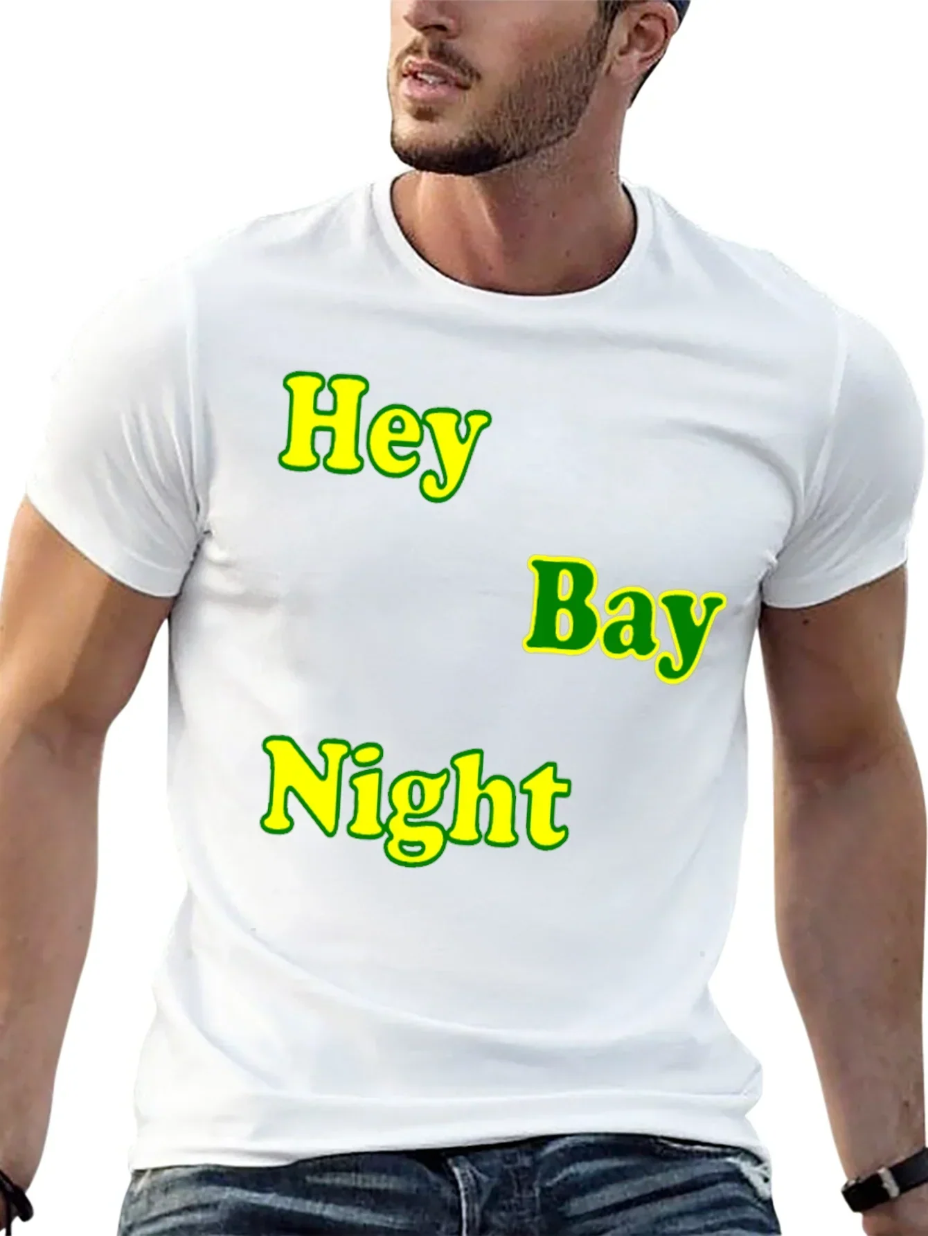 Hey Bay Night T-Shirt - Black Graphic Tee