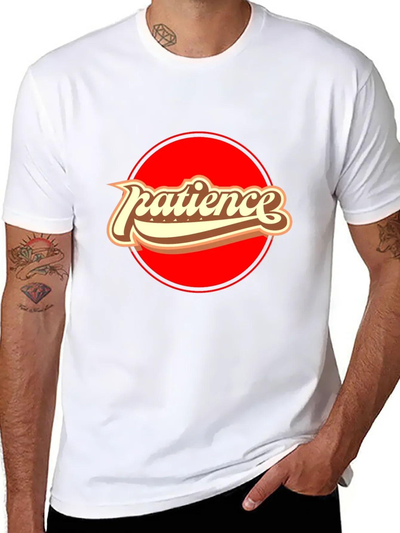 Patience Retro Graphic T-Shirt - Comfort Black Tee