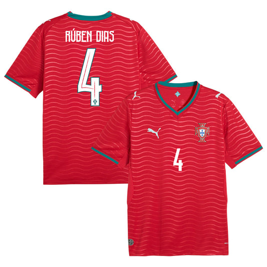 Rúben Dias 4 Portugal National Team 2026 Home Jersey - Red, Men