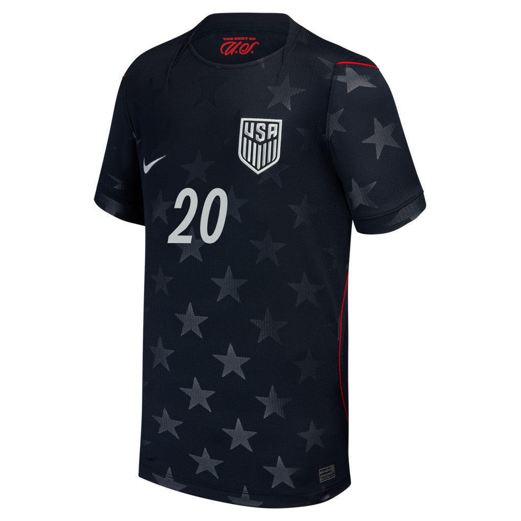 Folarin Balogun 20 USMNT Youth 2026 Away Stadium Jersey - Blue