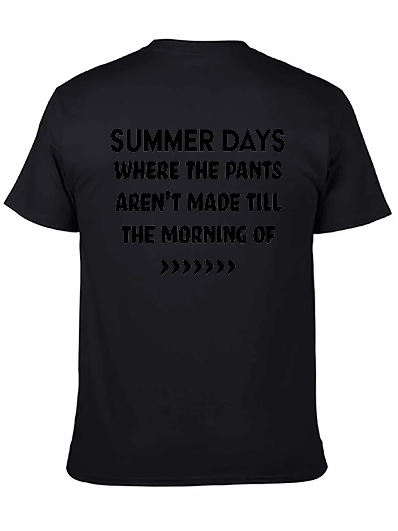 Summer Days T-Shirt - Casual Black Tee