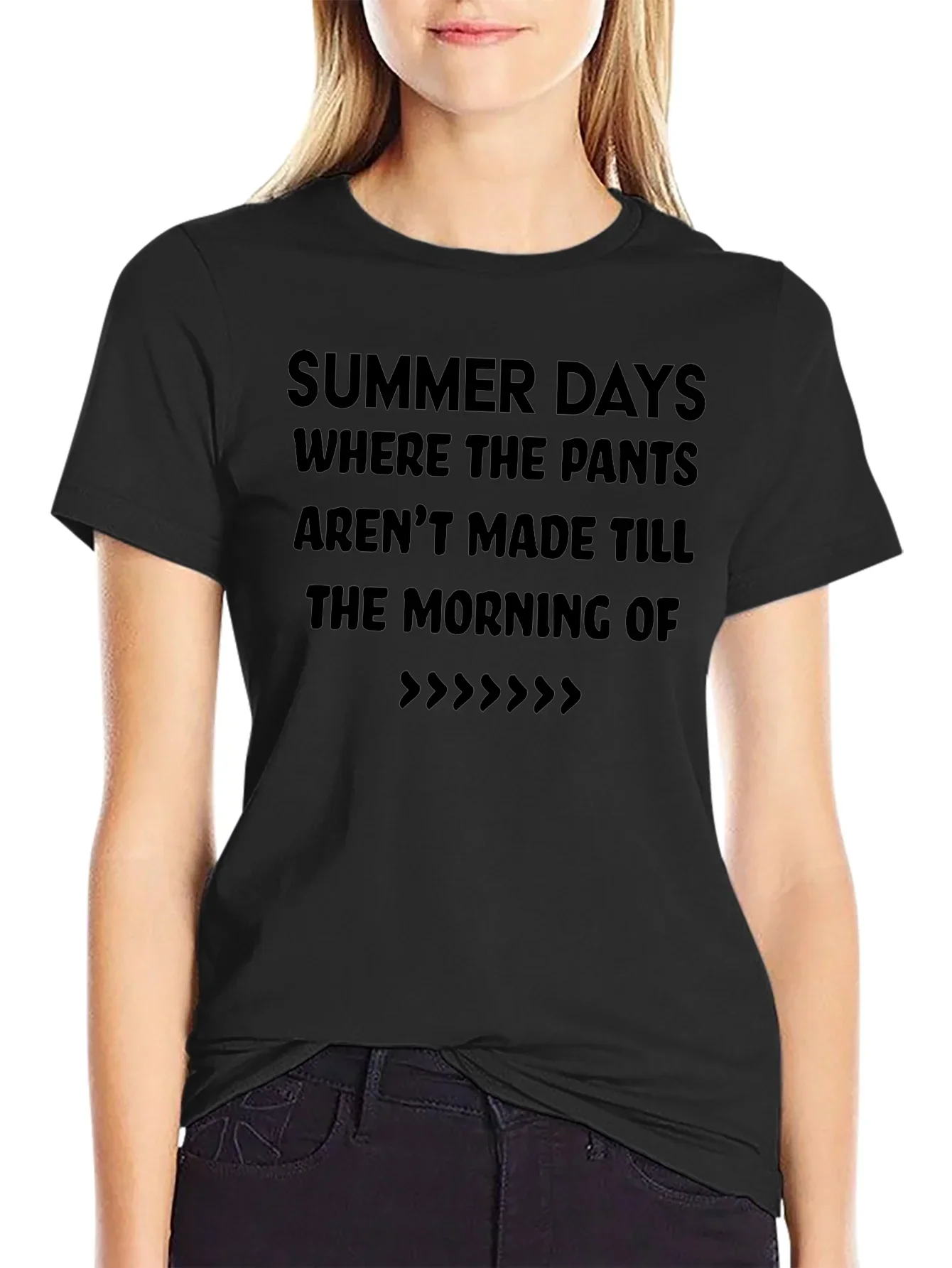Summer Days T-Shirt - Casual Black Tee