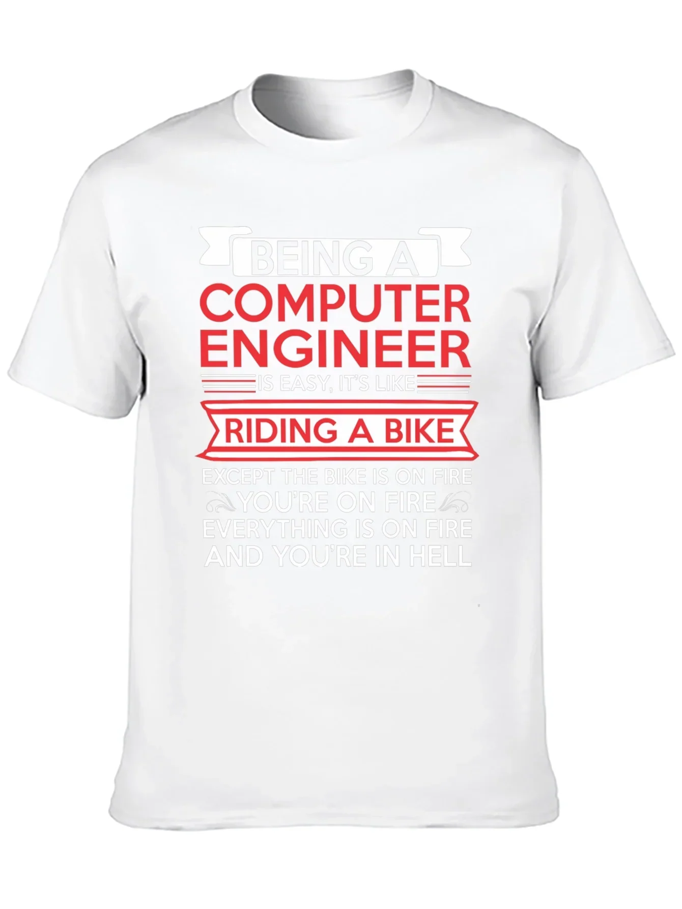 Computer Engineer Bike Fire T-Shirt
