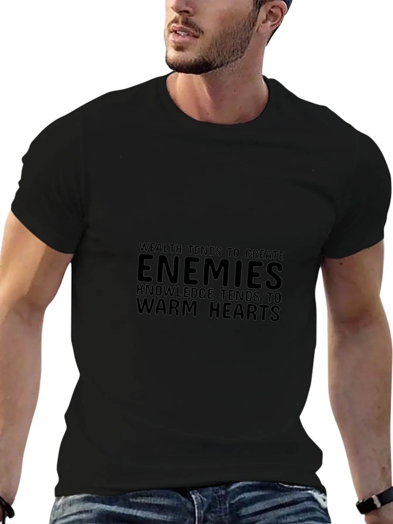 Enemies Knowledge Tee - Stylish Black T-Shirt