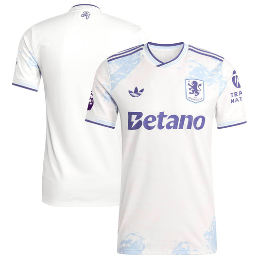 Aston Villa 2025/26 Third Custom Soccer Shirt - White