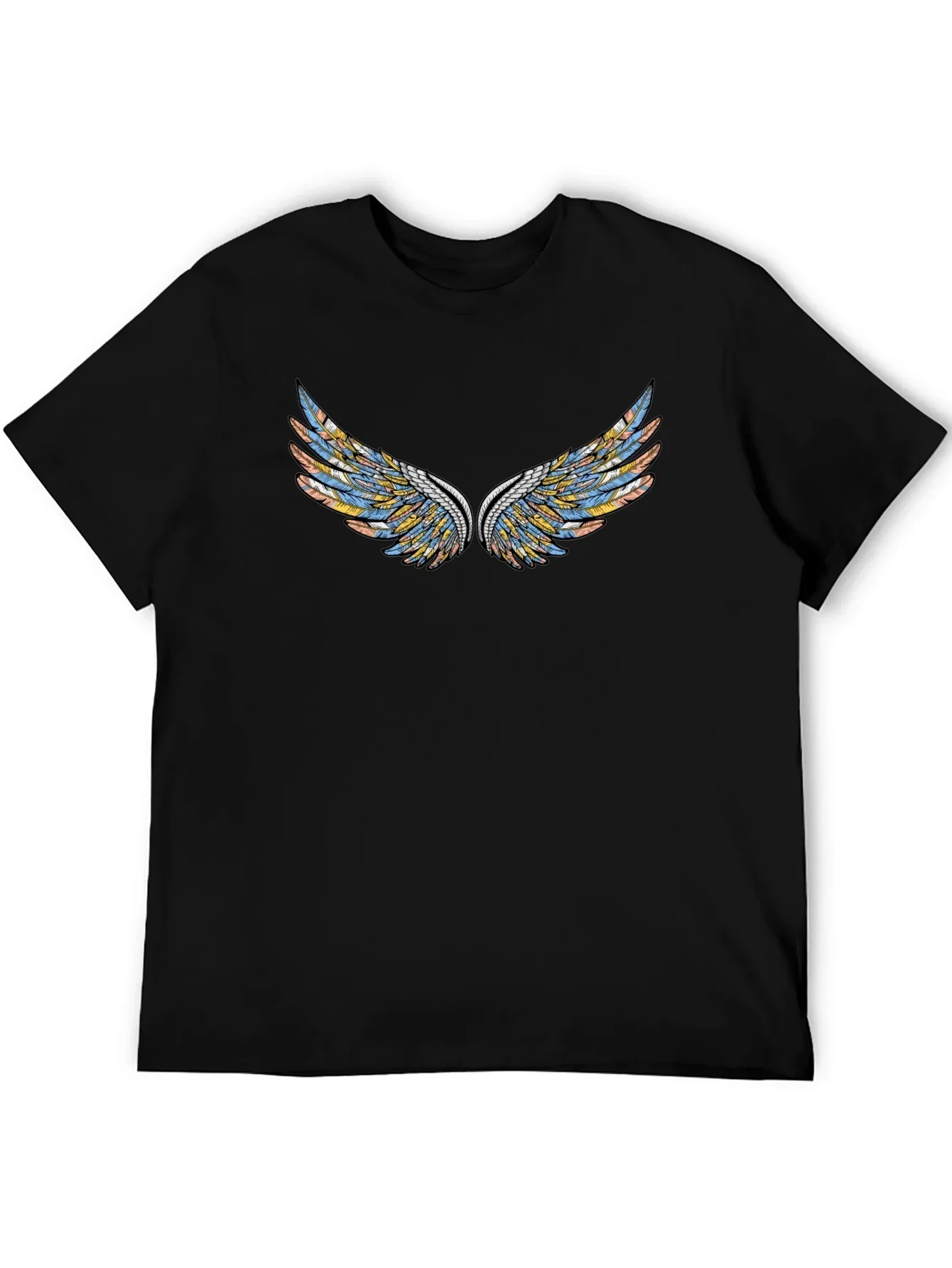 Wings Graphic Black T-Shirt