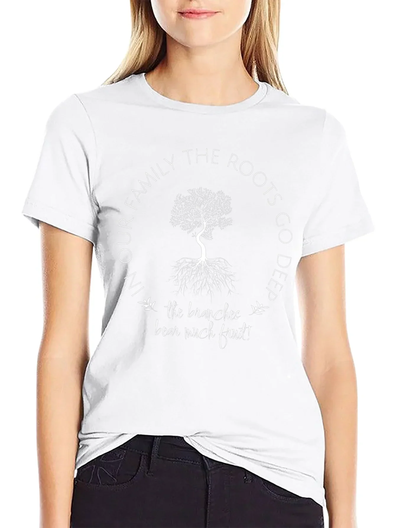 Family Roots Tree Graphic T-Shirt - Deeply Rooted Design