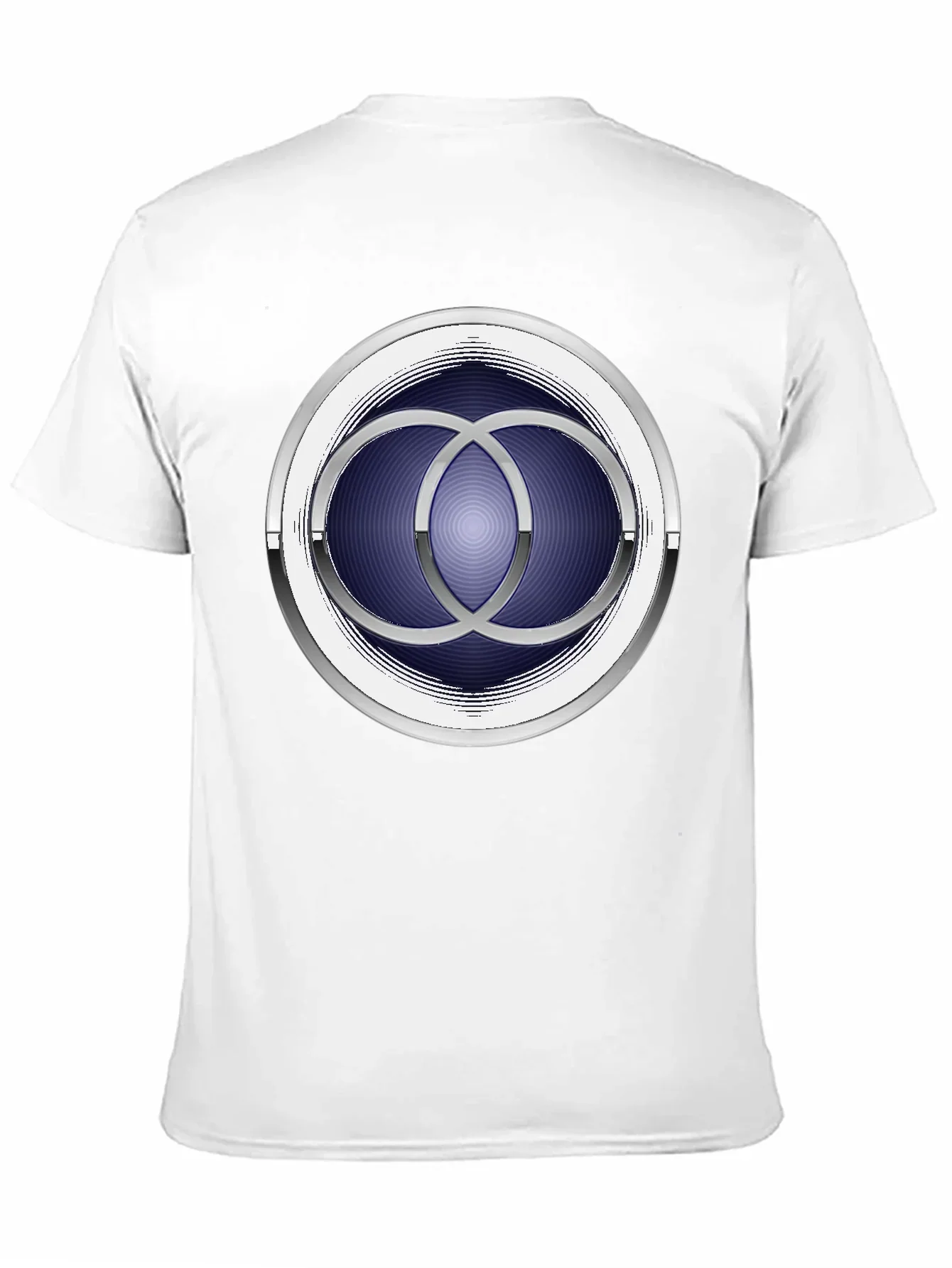 Abstract Circle Design Black T-Shirt